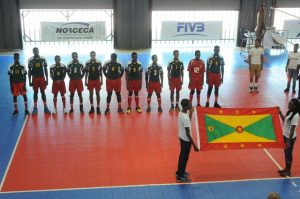 Team of Grenada during the national anthem against Saint Lucia_ 01