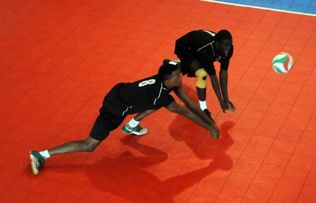 Tevin St. Jean of Saint Lucia receives against Grenada_ 01